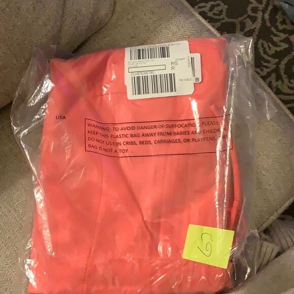 Sport Savvy French Terry crop Pants Coral Sz Large New - Picture 4 of 4